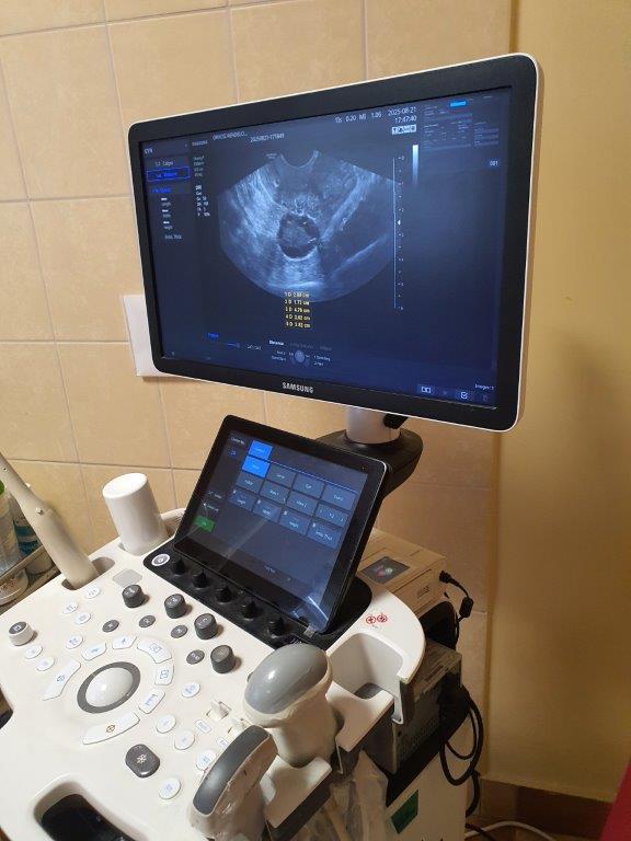 Használt Samsung Medison HS40 típusú ultrahang készülék 2D/3D/4D/5D hasi vizsgálófejjel Használt Samsung Medison HS40 típusú ultrahang készülék 2D/3D/4D/5D hasi vizsgálófejjel